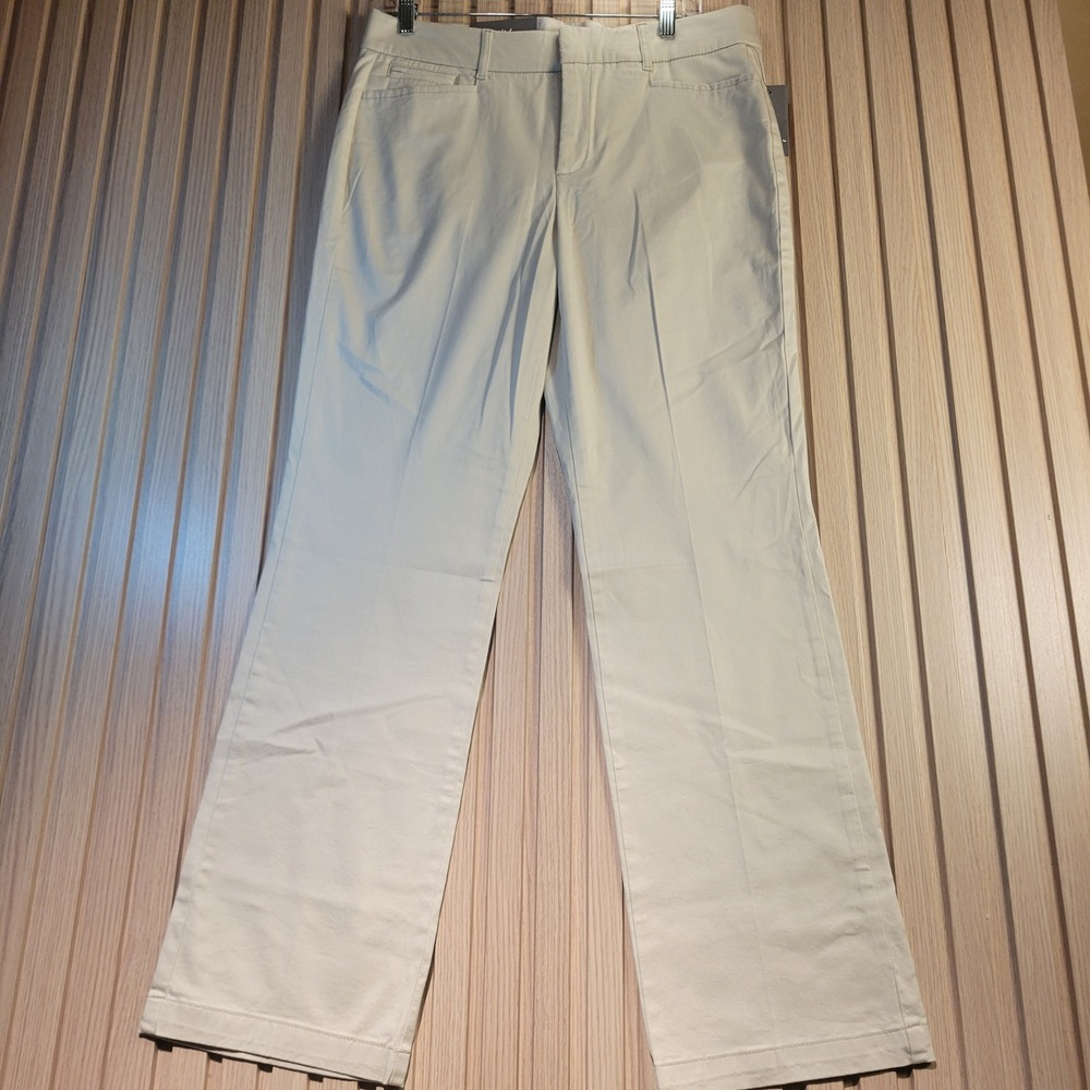 JM Collection Trouser Pants Women 10 Beige NEW No Gap Waistband Business Casual